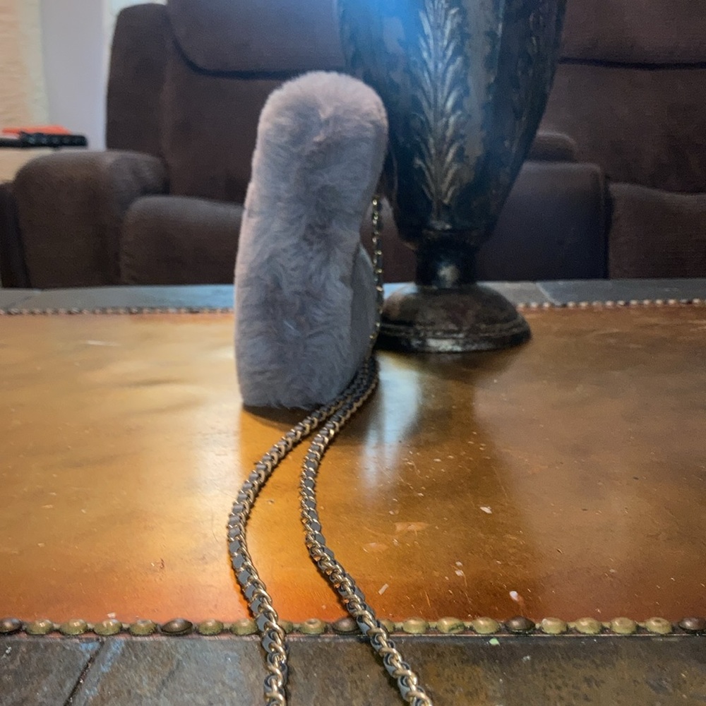 Gray Furry Handbag - Picture 2 of 3
